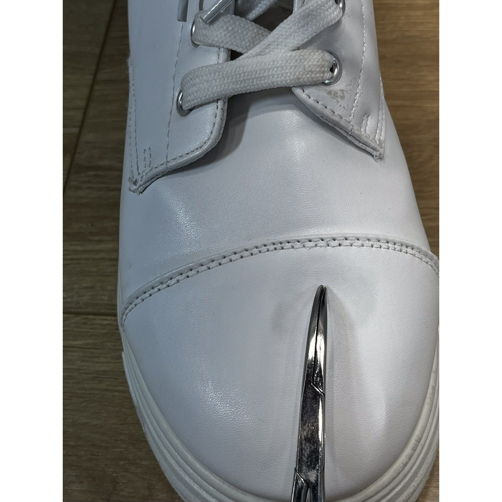 Koi‎ Footwear Women's Platform Ankle Boots Size 9 White Lace Up Lug Sole - Picture 14 of 16